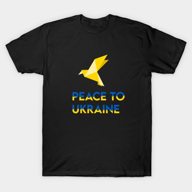 Ukraine Support promote peace yellow bird T-Shirt by Vity